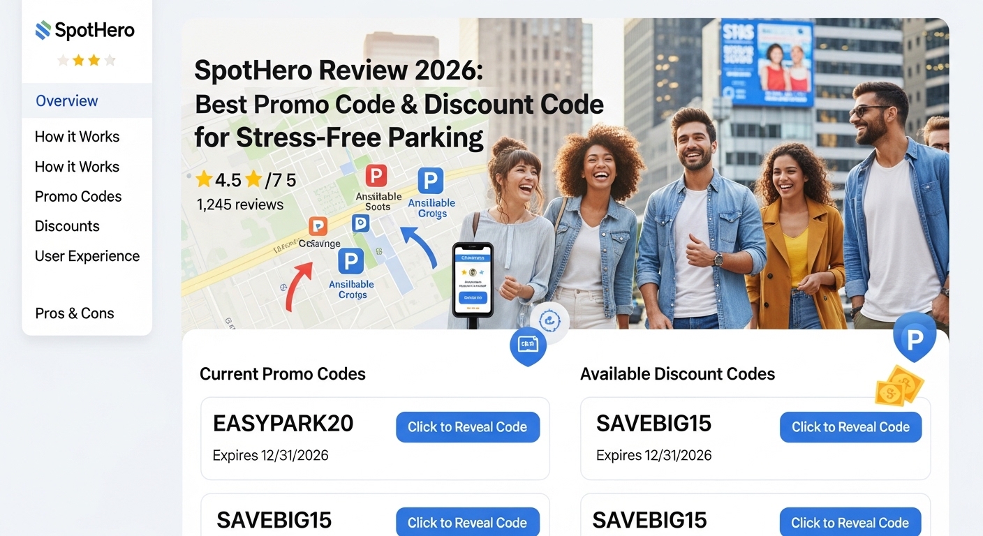 SpotHero Review 2026: Save 50% with Promo Code & Discount Code