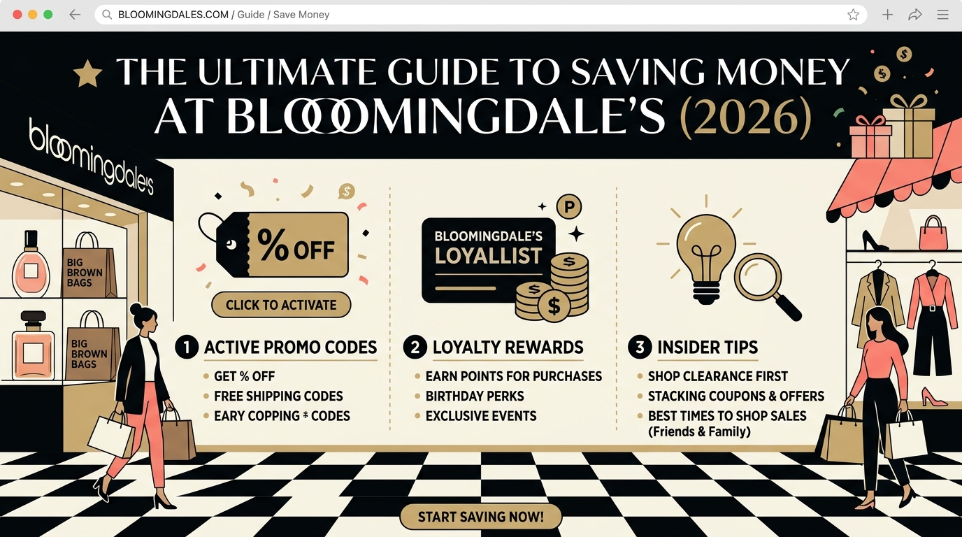The Ultimate Guide To Saving Money At Bloomingdale‘s (2026): Active Promo Codes, Loyalty Rewards & Insider Tips